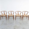 Set of 4 Wishbone Chairs by Hans J. Wegner for Carl Hansen