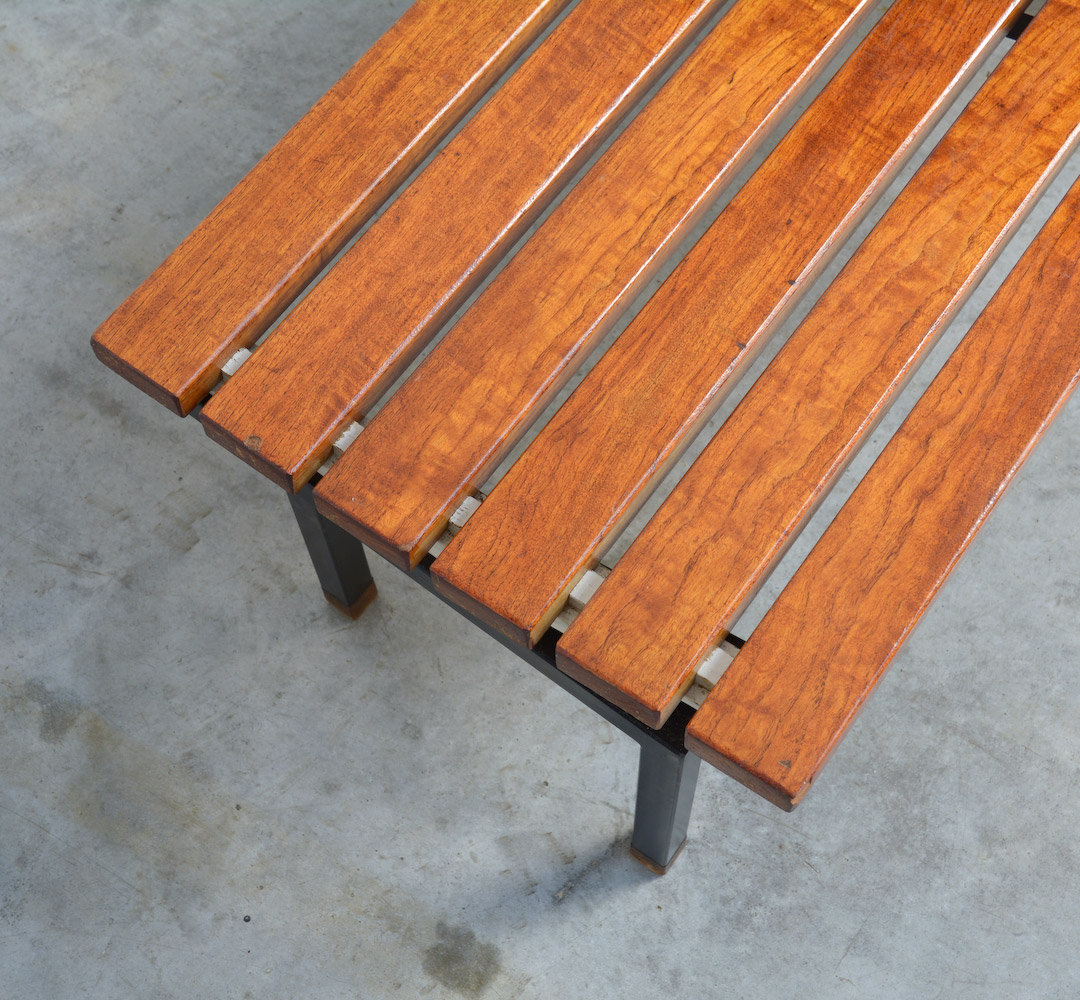 Pair of Mid-Century Wooden Benches
