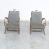 Elegant Pair of Wrought Iron Easy Chairs in the manner of René Drouet