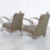 Elegant Pair of Wrought Iron Easy Chairs in the manner of René Drouet