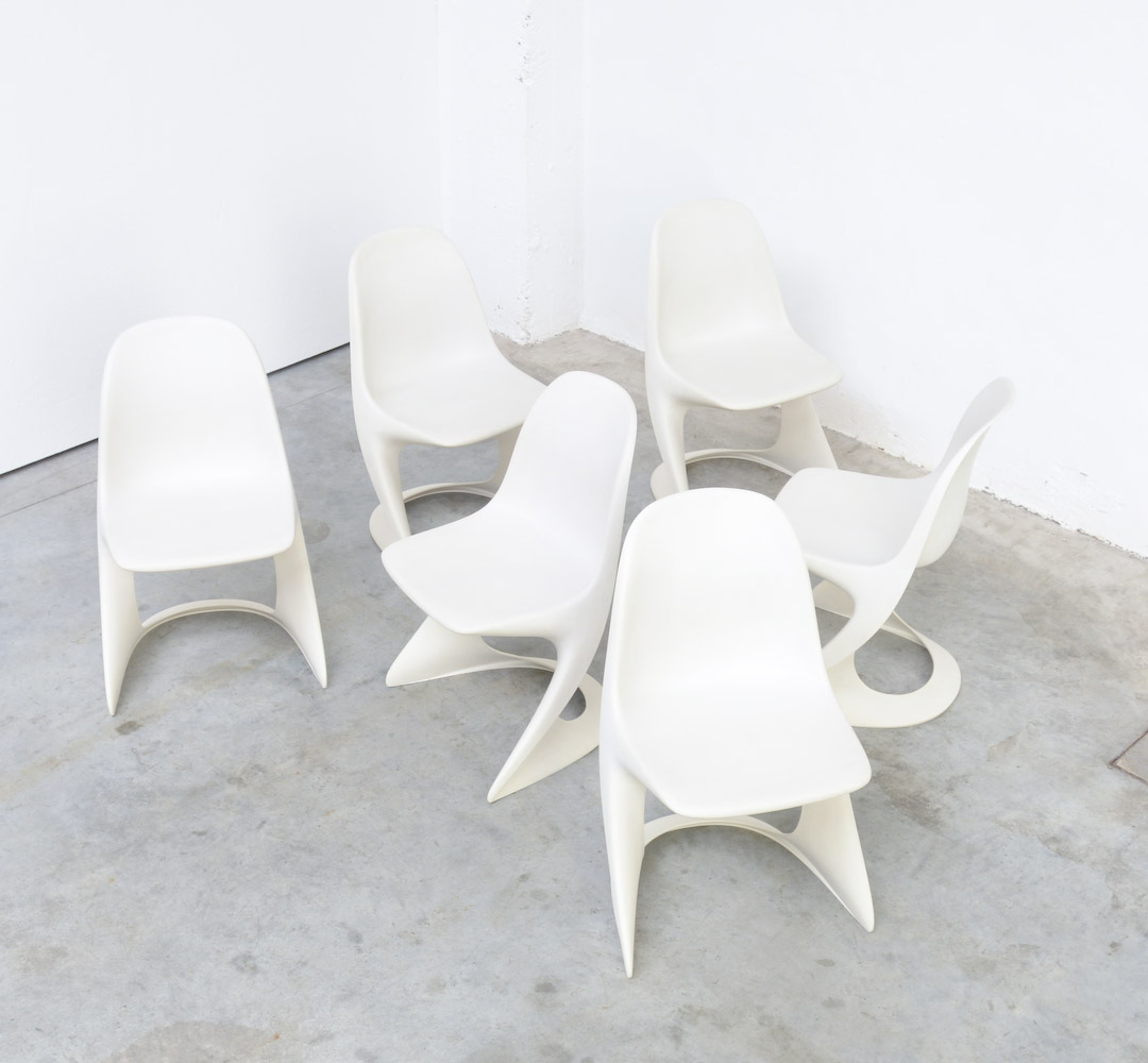 White Vintage Dining Chairs by Alexander Begge for Casala, 1975