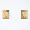 Pair of Geometric Brass Wall Lamps of the 1970s
