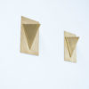 Pair of Geometric Brass Wall Lamps of the 1970s