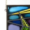 Mid Century Stained Glass Window Panel