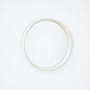 Minimalist White Round Mirror