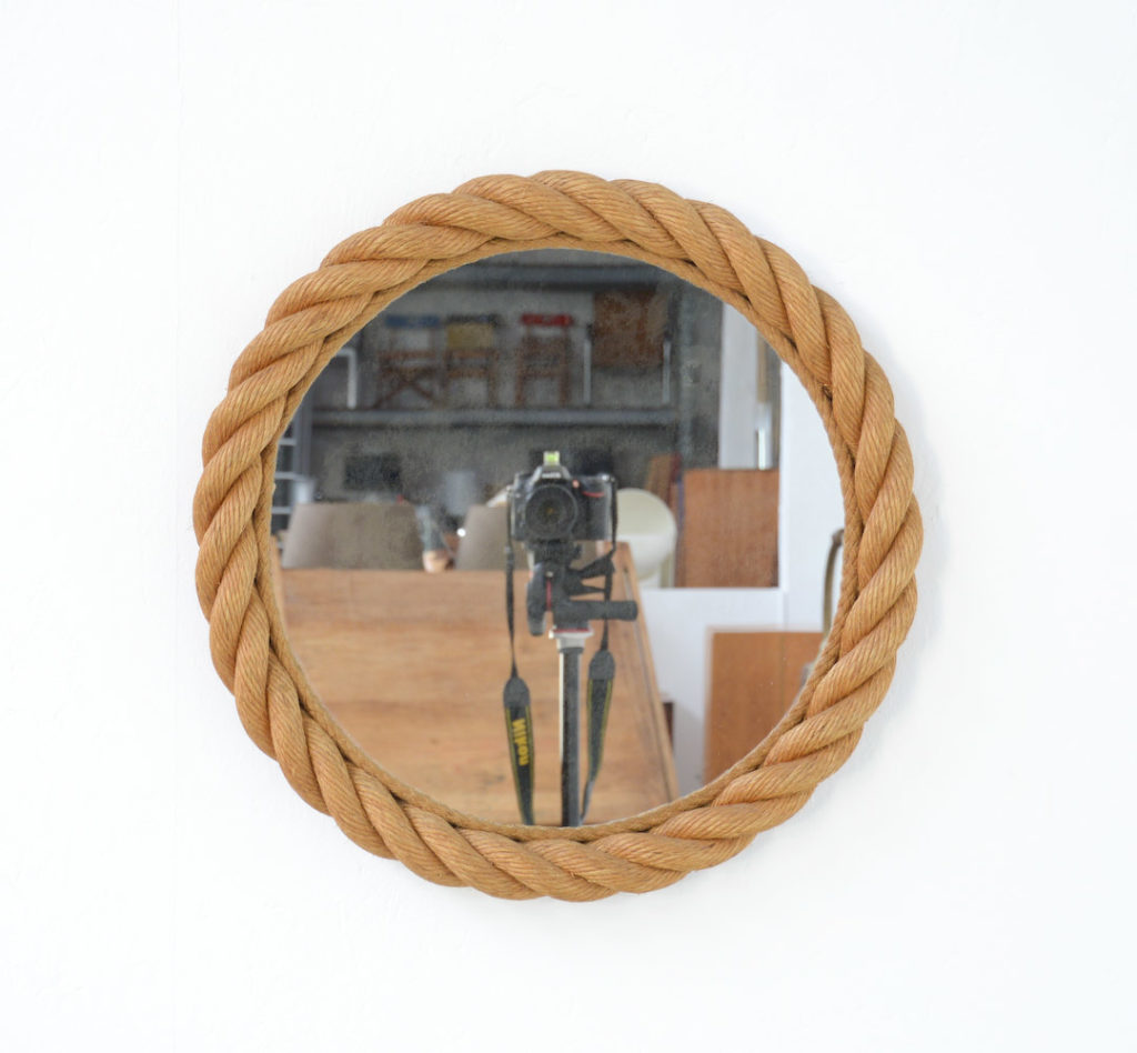 Large Rope Mirror by Audoux & Minet