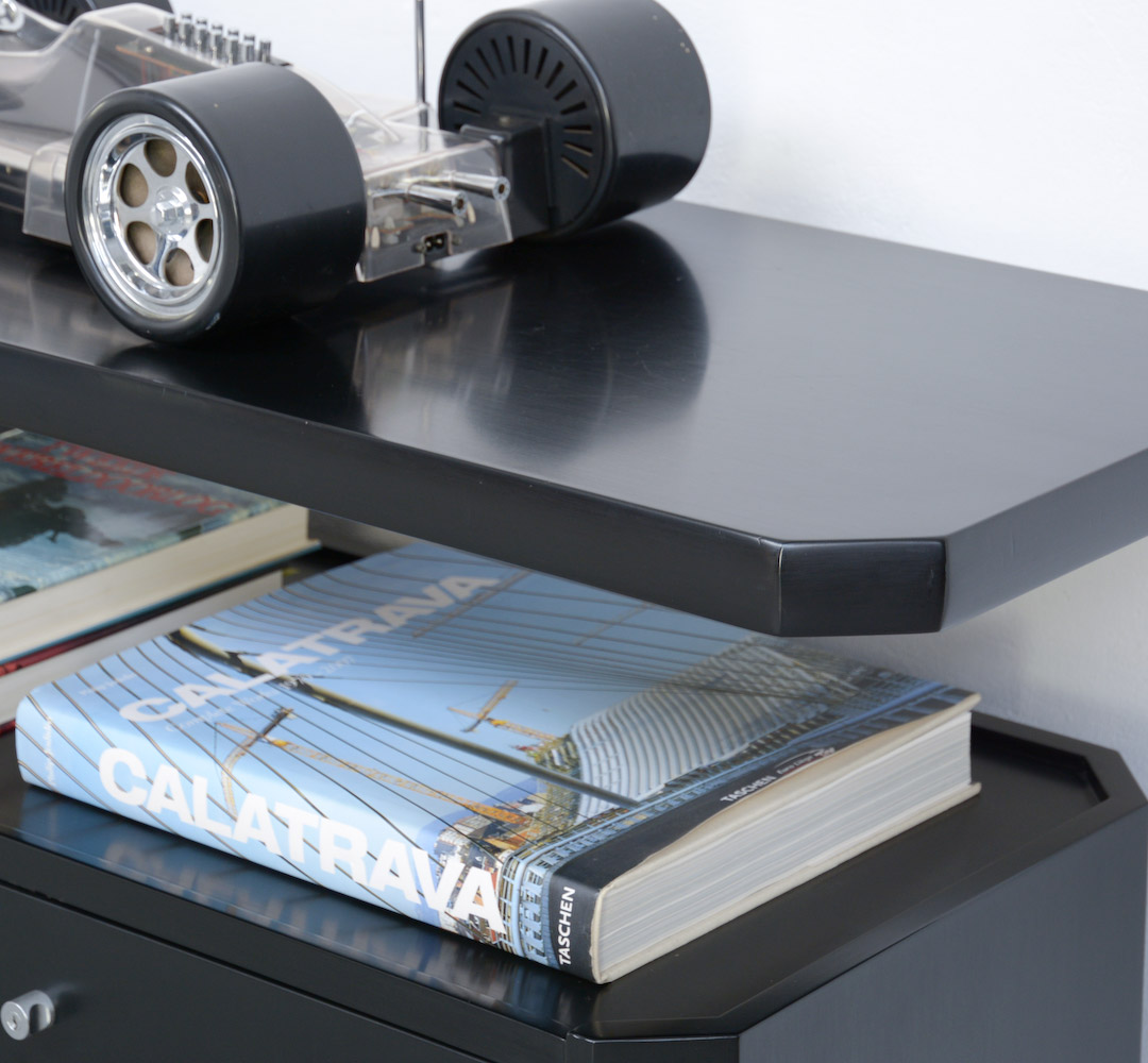 Impressive Black Sideboard by Osvaldo Borsani for Tecno