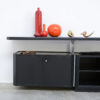 Impressive Black Sideboard by Osvaldo Borsani for Tecno