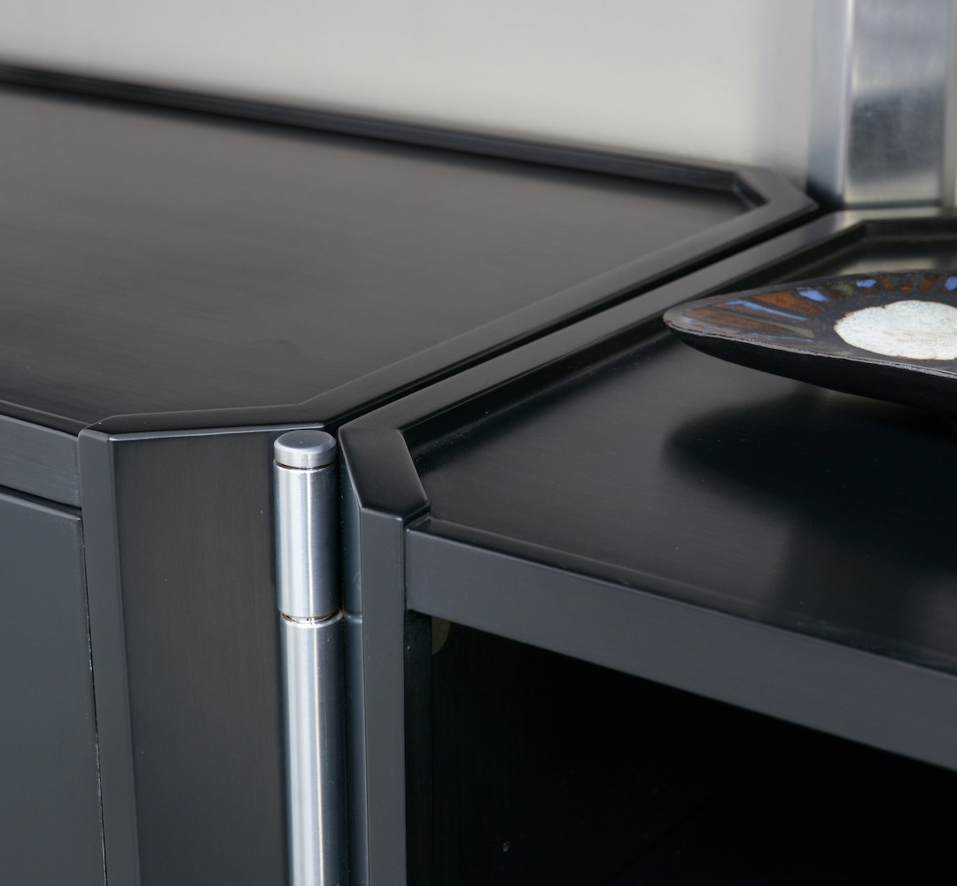 Impressive Black Sideboard by Osvaldo Borsani for Tecno