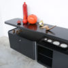 Impressive Black Sideboard by Osvaldo Borsani for Tecno