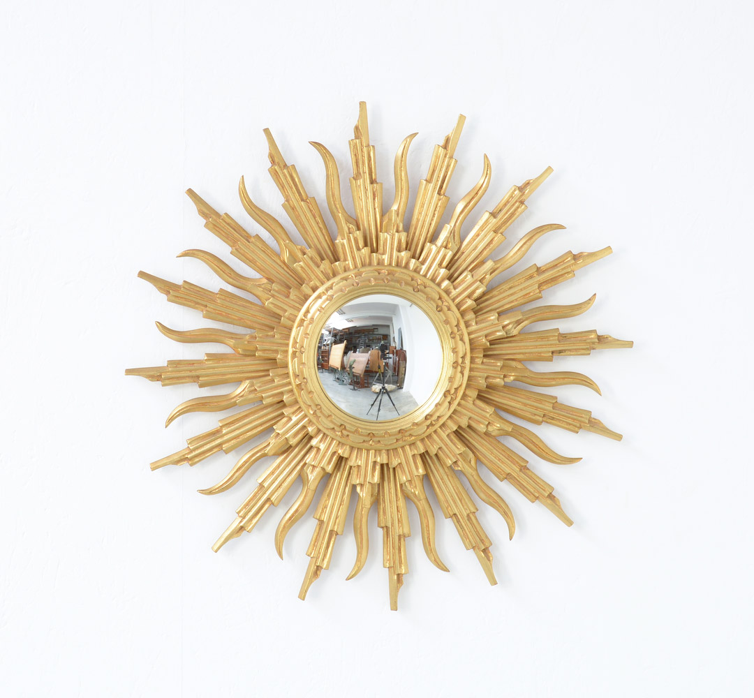 Large Vintage Dynamic Sunburst Mirror