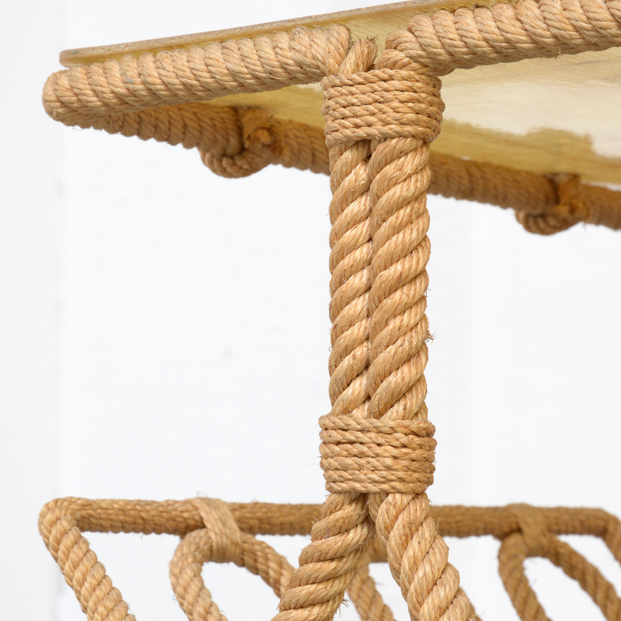 Rope Side Table by Audoux & Vintage Design Point