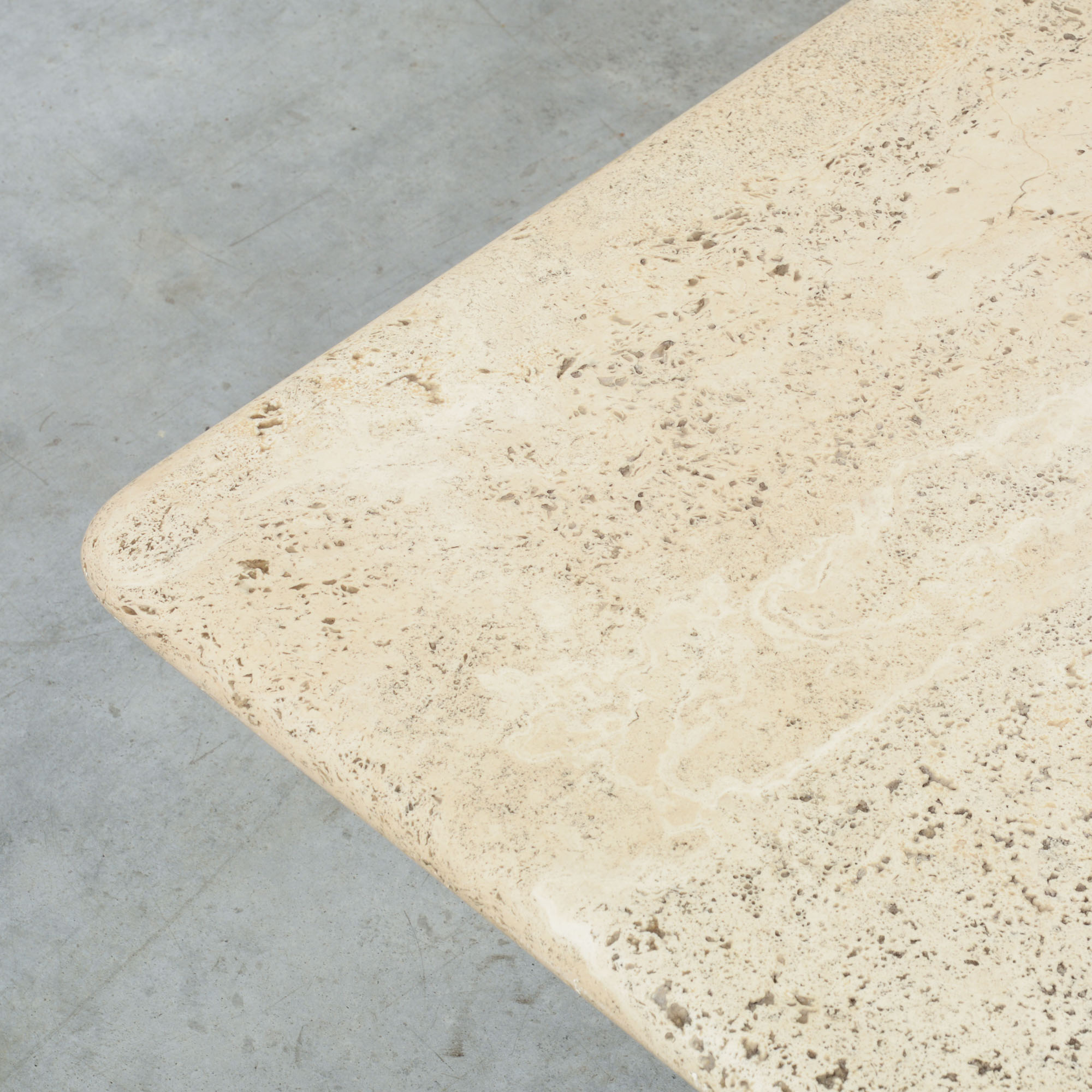 Pair of Travertine Side Tables Vintage Design Point