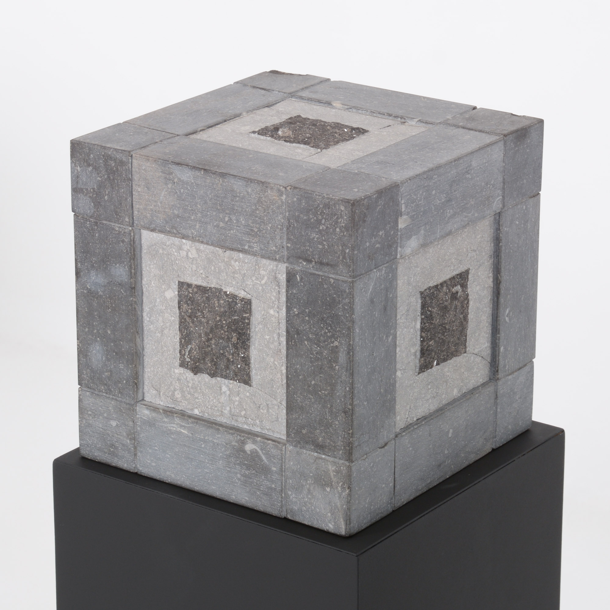Abstract Cube Sculptures by Jef Mouton Vintage Design Point