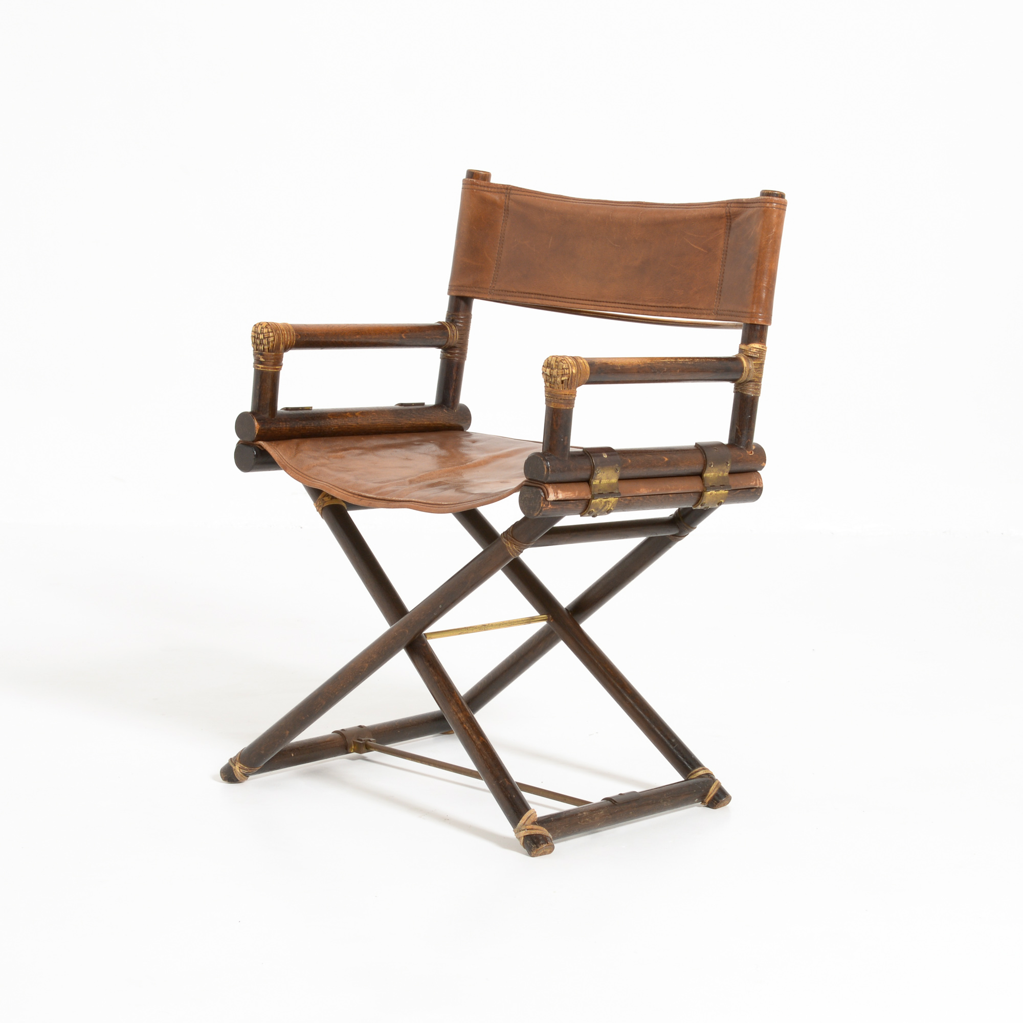 Vintage leather on sale directors chair