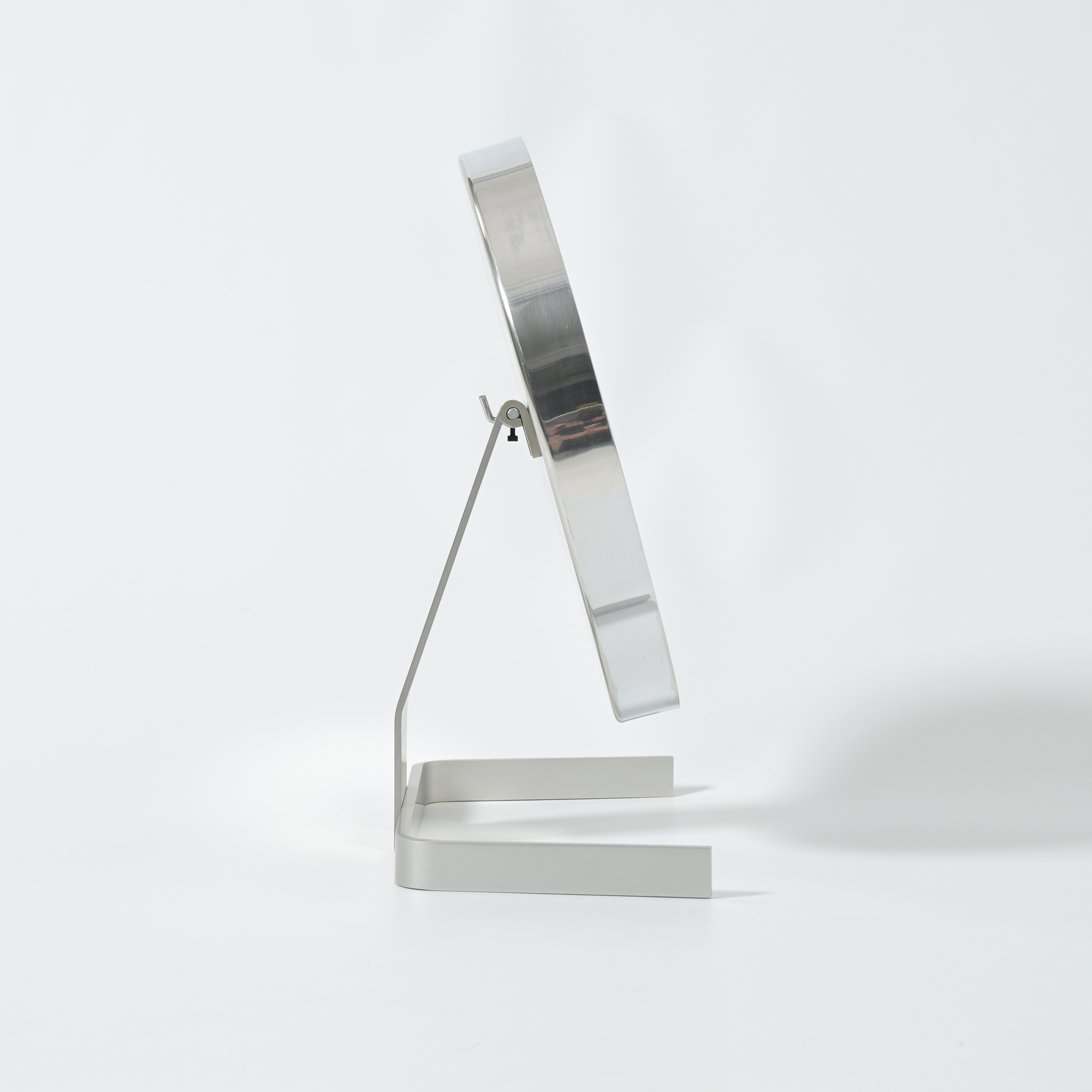 Minimalist Aluminum Table Mirror by Pierre Vandel - Vintage Design Point