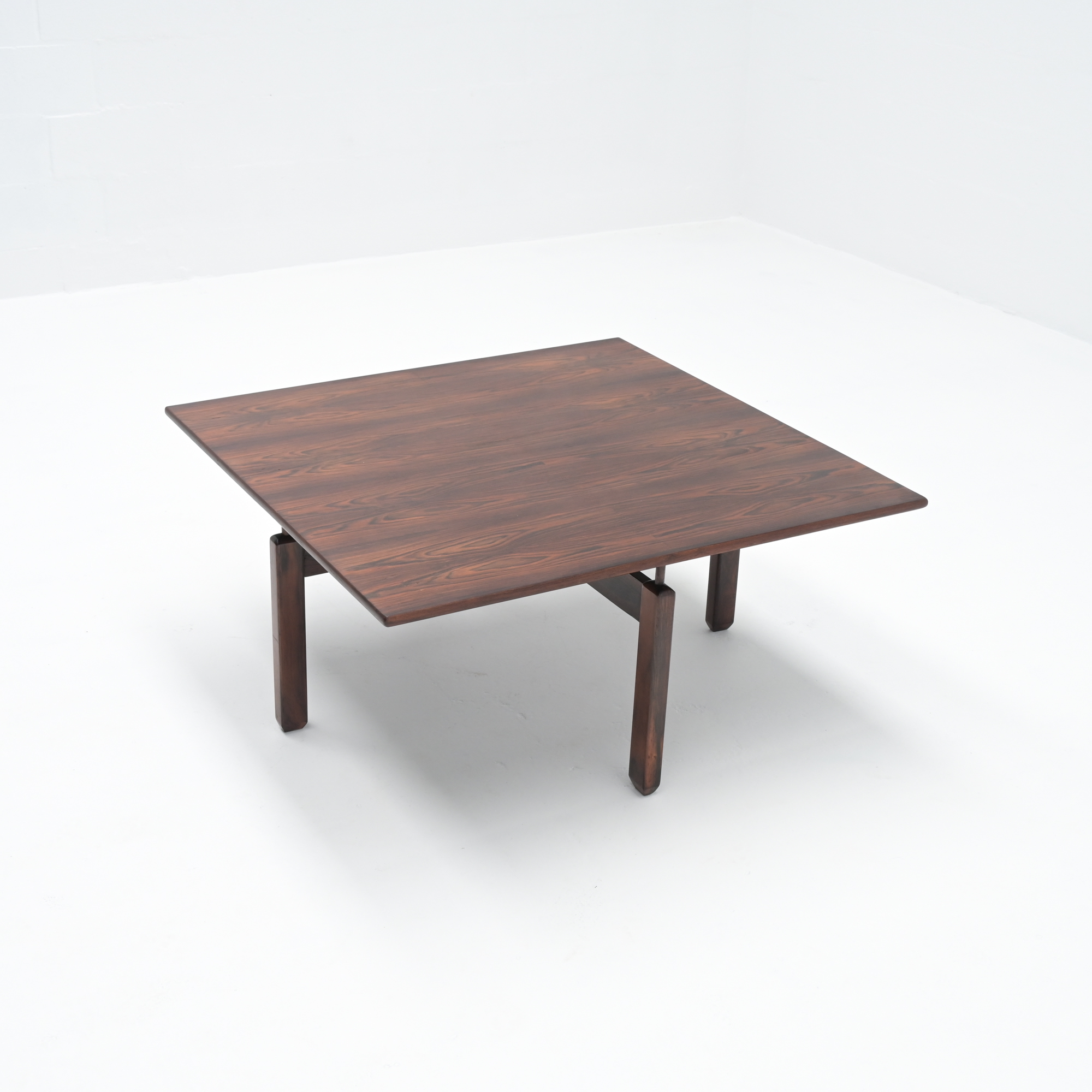 Brazilian Coffee Table with 4 Nesting Stools by Jean Gillon for Wood