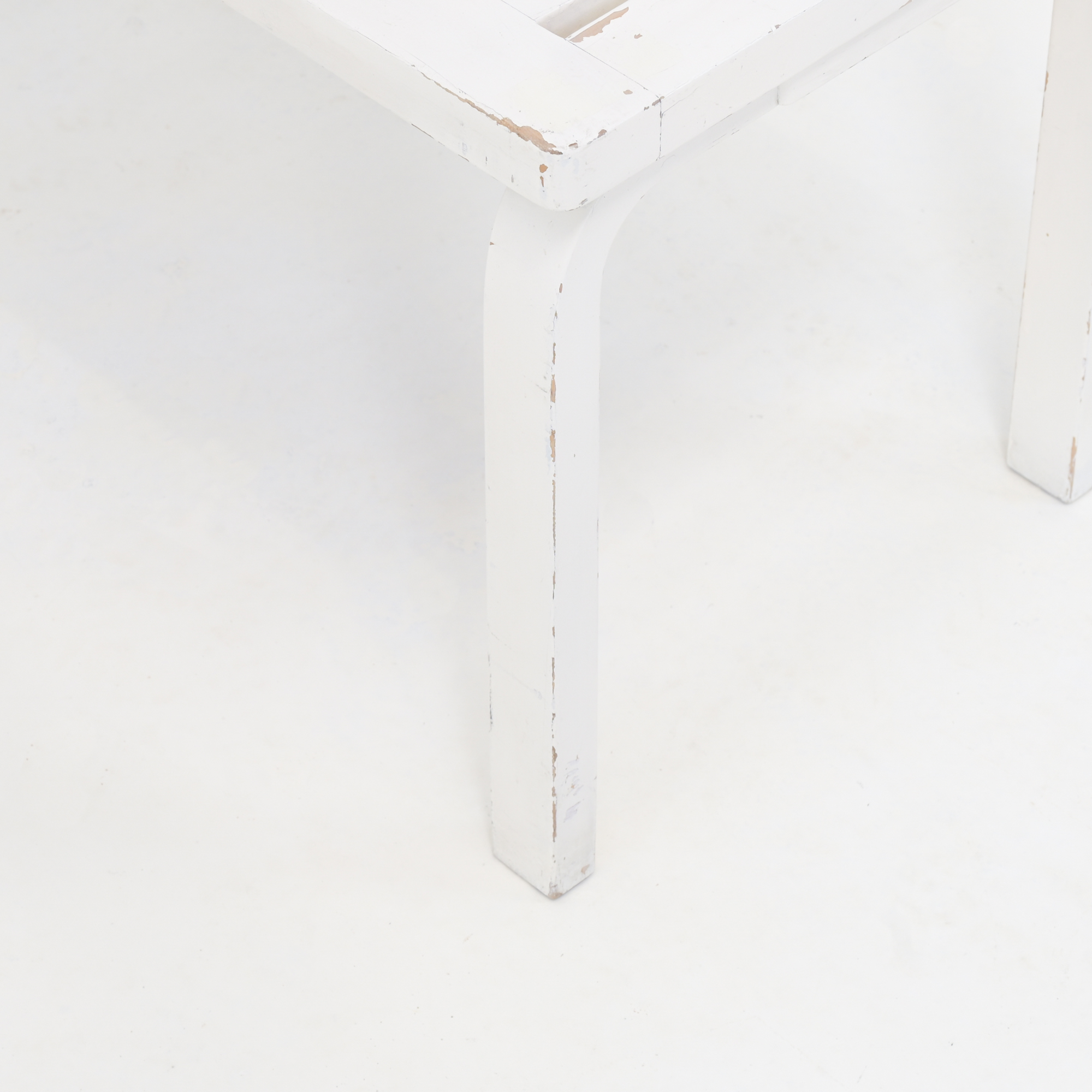 Pair of White Lacquered Benches by Alvar Aalto Vintage Design Point