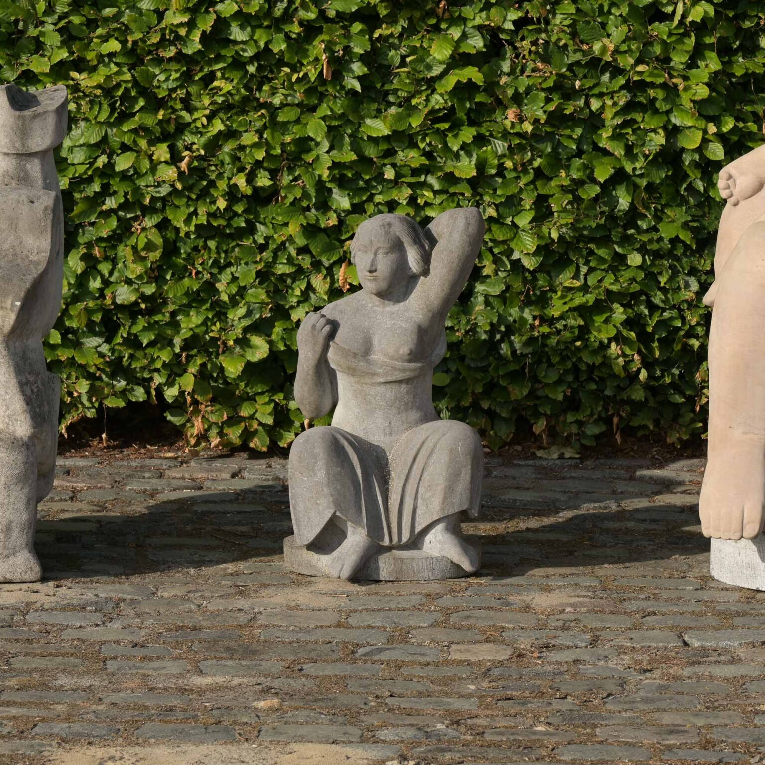 Blue stone statue by Jan Keustermans - Vintage Design Point
